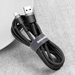 KABEL USB/USB-C NYLONOWY BASEUS CZARNO-SZARY