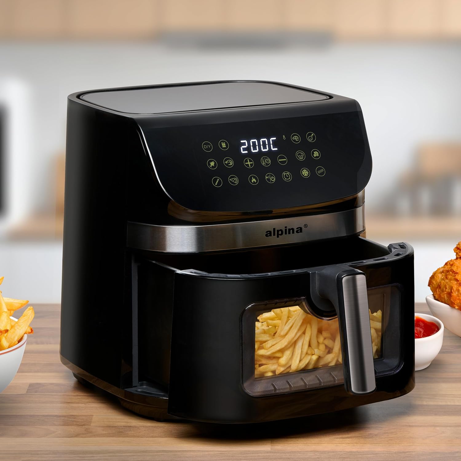 ALPINA Air Fryer 9L 1800W z wyświetlaczem cyfrowym