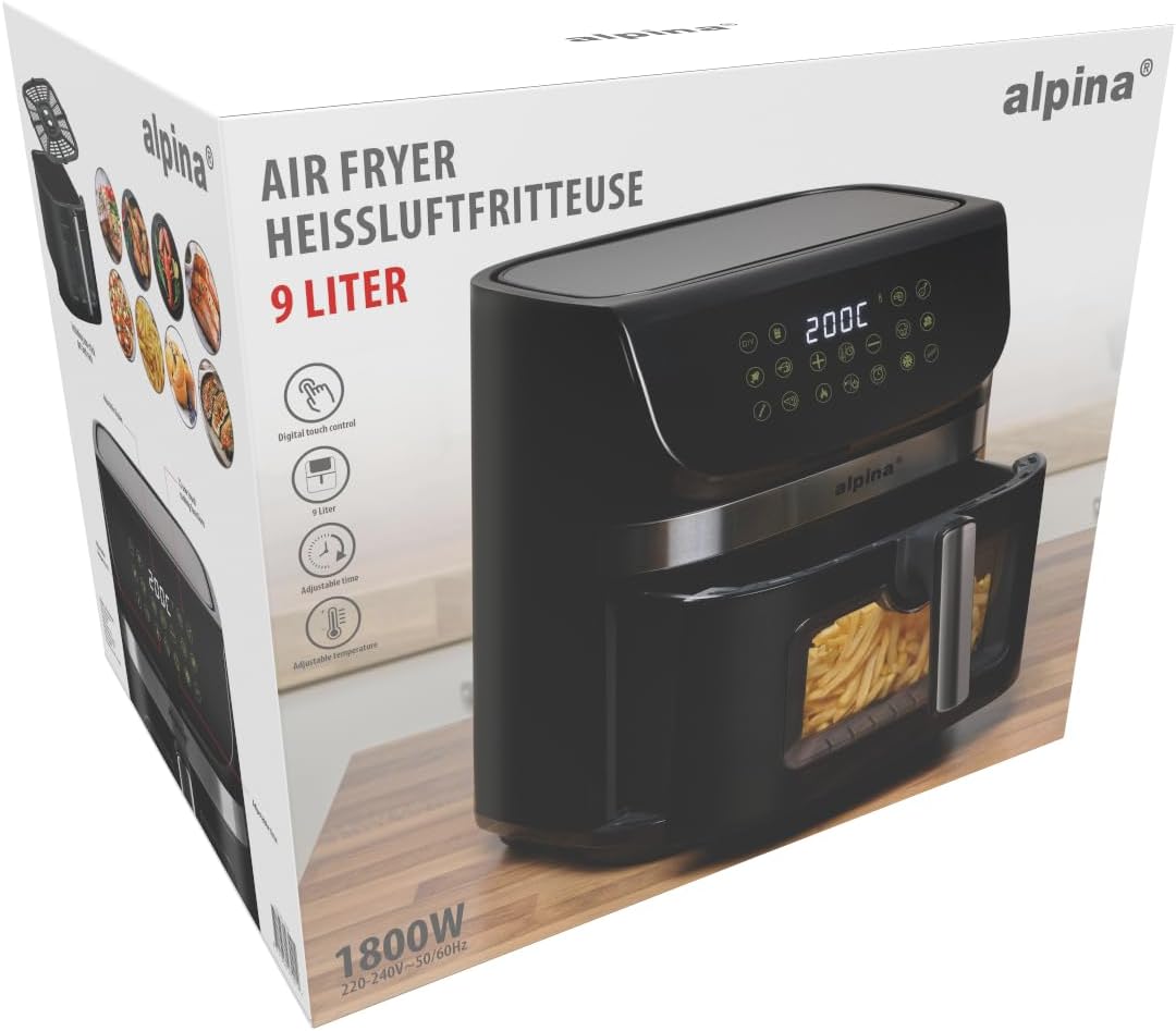 Cyfrowy panel sterowania ALPINA Air Fryer 9L